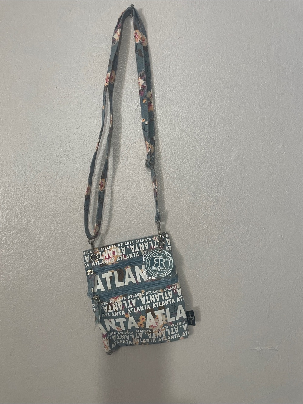 Atlanta Printed Crossbody Bag in Blue